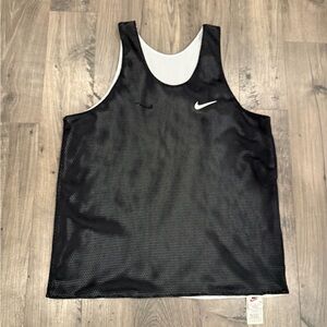 Vintage Nike Jersey Reversible Black and White Mesh Tank Top 90s Men’s Size L